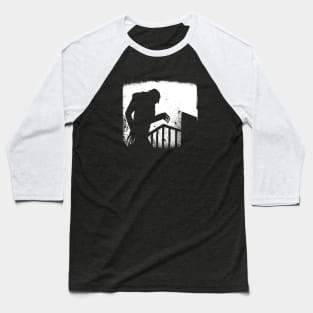 Nosferatu Vampire Silhouette Baseball T-Shirt